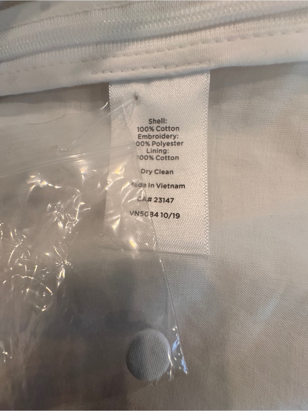 Talbots White Eyelet Puff-Sleeve Blouse - Picture 7 of 9